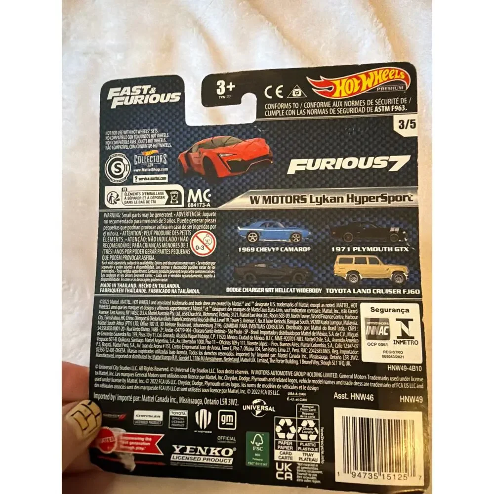 Hot Wheels Premium Fast & Furious W Motors Lykan HyperSport Red 3/5 Sealed